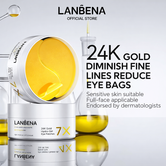GlowKiv 24K Gold Hydra-Gel Eye Patches -  Brighten, Firm & Revive Tired Eyes